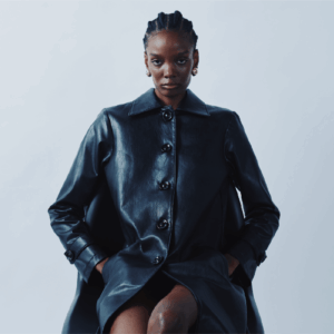 Black Sculptural Long Coat