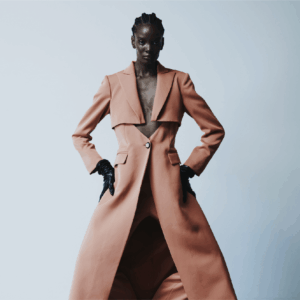 Cut-Away Structured Coat & Trouser Set