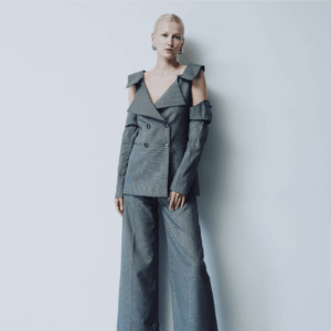 Deconstructed Cold-Shoulder Suit
