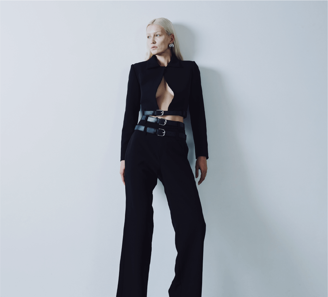 Triple-Belt Sculpted Jacket Set 2