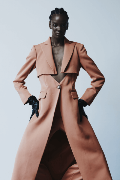 Cut-Away Structured Coat & Trouser Set 1