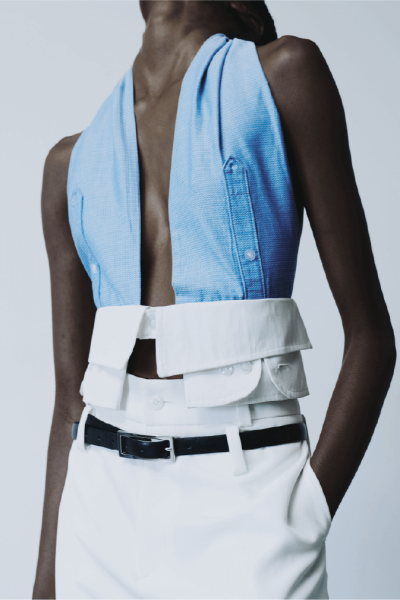 Two-Tone Sculpted Halter 1